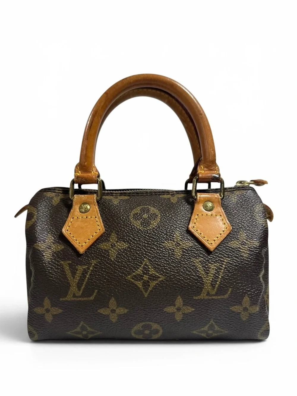 Louis Vuitton Monogram & Vachetta Leather Speedy Nano Mini Bag
